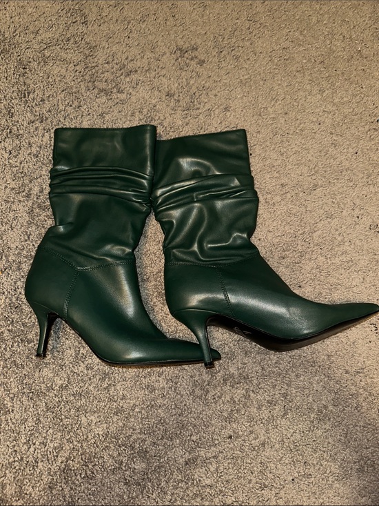 Marc Fisher Shoes - Women's Green Mid-Calf Pointed-Toe Stiletto Boots- Marc Fisher brand